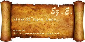 Szekrényes Emma névjegykártya