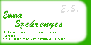 emma szekrenyes business card