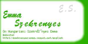 emma szekrenyes business card